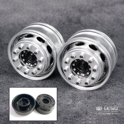 LESU Wheel Hub Bearing Hex Brake Rubber Tires Spare Part DIY for 1/14 Radio Control Tractor RC Truck Trailer Emulated Cars Hobby Model