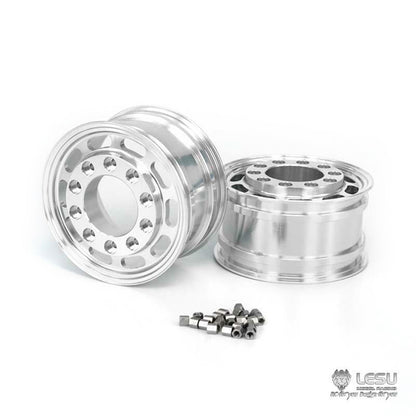 LESU Metal 4*4 6*6 8*8 Front Rear Wheel Reduction Differential Axle Hub Rubber Tires Parts for 1/14 RC Tractor Truck TAMIYA Dumper