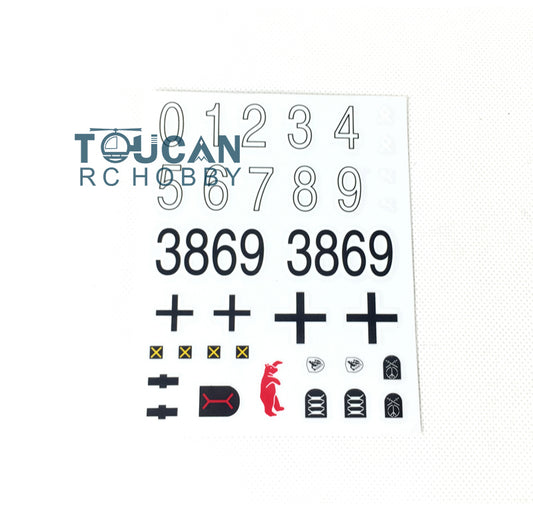 US STOCK Paste Sticker Spare Part for Henglong 1/16 Scale German Jadpanther RC Tank 3869 Model Decoration
