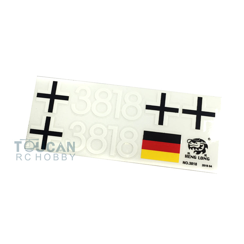 US Stock Henglong 1/16 Scale Paste Sticker for German Tiger I Remote Control Tank RC Model 3818 Decoration Spare Part