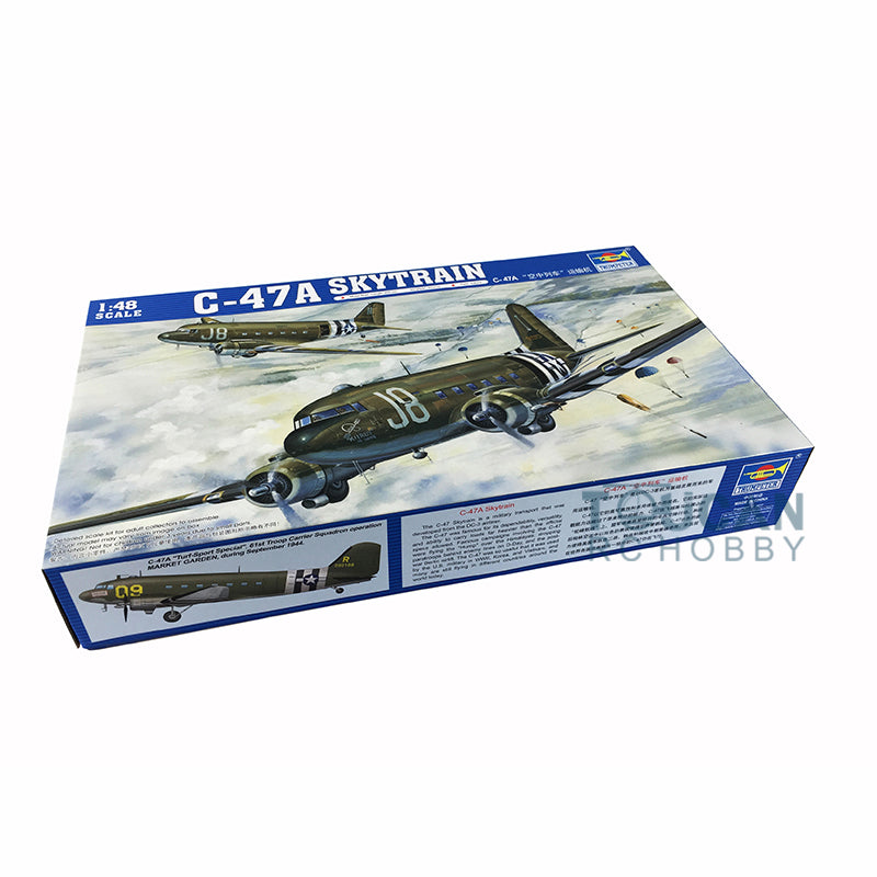 TOUCAN RC HOBBY US Stock Trumpeter 02828 1/48 Scale American C-47A Skytrain Transport Aircraft Model