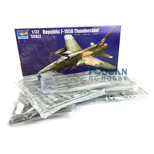US STOCK Trumpeter 02201 1/32 US Plane Aircraft Jet Kit F-105D Thunderchief Fighter Model Gift Boys Girls Fast Shipping Display