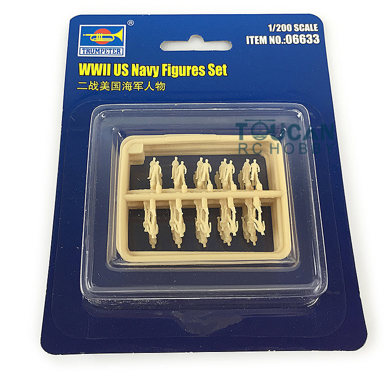 US Stock 1/200 Trumpeter 06633 WWII US VAVY FIGURES SET Decoration Model Kit Soldier Boys Girls Gift Fast Shipment Display