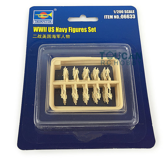 US Stock 1/200 Trumpeter 06633 WWII US VAVY FIGURES SET Decoration Model Kit Soldier Boys Girls Gift Fast Shipment Display