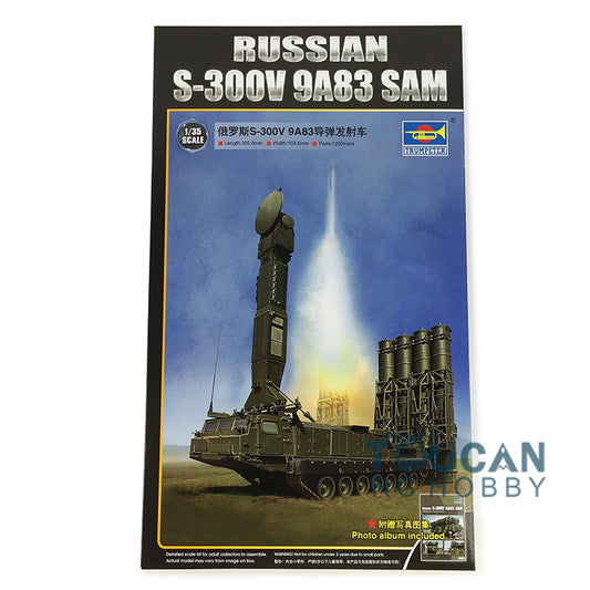 US STOCK Trumpeter 09519 1/35 Russian Army S-300V 9A83 SAM Missile Launcher Tank Vehicle KIT Model