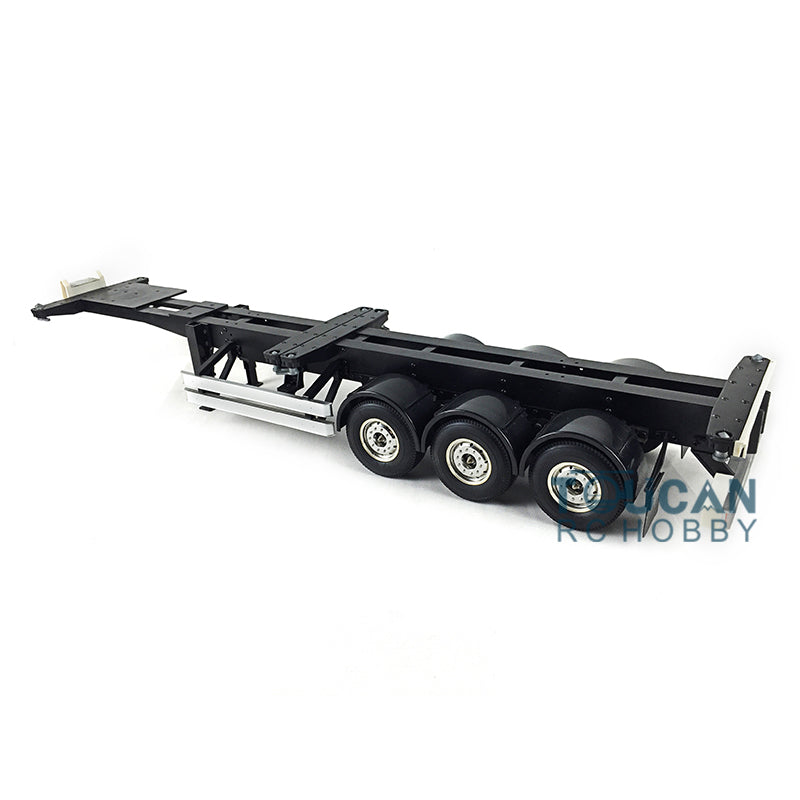 1/14 Hercules 3Axles 40ft Metal Container Semi Trailer Chassis for TAMIYE Radio Control Tractor Truck DIY RC Cars