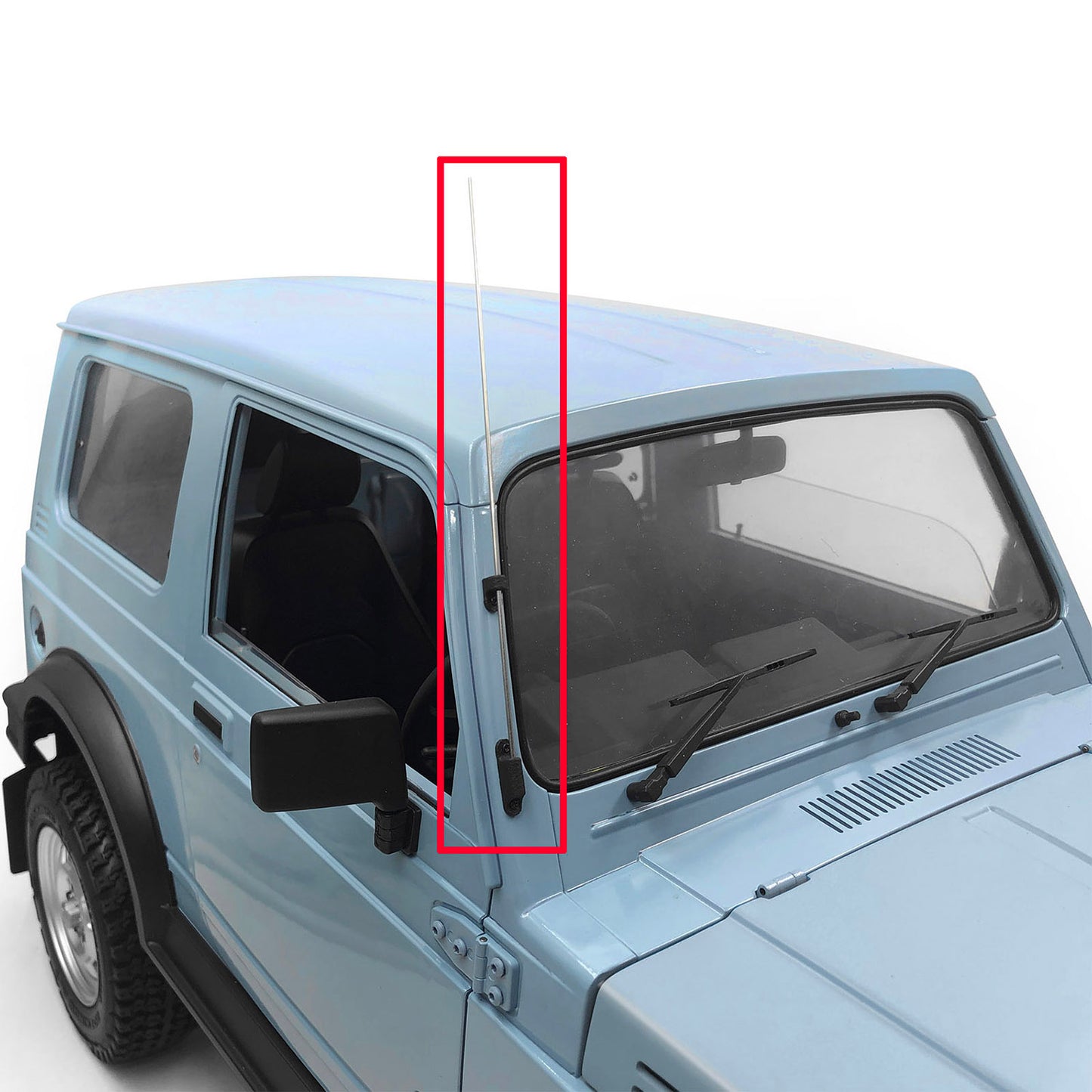 CC Hand Metal Simulation Antenna Decorate Part for 1/6 Scale Jimny Sixer 4WD Capo Samurai RC Crawler Car Vehicle Parts DIY