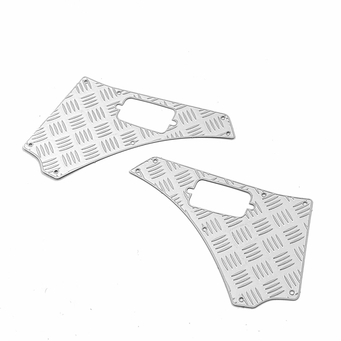 1Pair CC Hand Metal Front Fender Diamond Plate for 1/6 Scale Remote Control Capo Jimney Off-Road Vehicles Crawler Car DIY Model