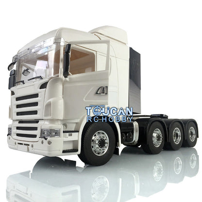 1/14 8*8 LESU Kit Tractor Truck Car RC Model Metal Chassis W/ Cabin Set 2Speed High Torque Gearbox Servo Cabin Roof