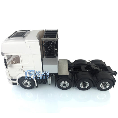 LESU 1/14 Scale 8*8 Kits Tractor Truck RC Model Metal Chassis W/ Servo 540 Power Motor Cabin Roof Set Equipment Rack Car Shell