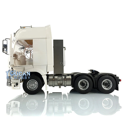 LESU 1/14 6*6 RC Metal Chassis DIY Cabin Tractor Truck Model W/ Roof Light Air Condition Motor Shift Servo Toolbox