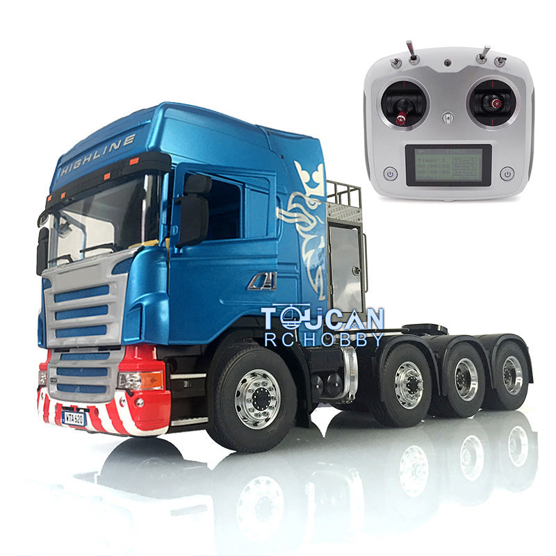 LESU 1/14 8*8 RC Tractor Truck Car Model Painted Metal Chassis W/ Equipment Rack ESC Cabin Set Servo Motor 2Speed Gearbox