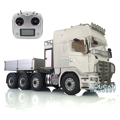 1/14 Scale LESU Model 8*8 RC Kit Tractor Truck Car Metal Chassis W/ Motor Servo Light Sound Equipment Rack Controller Receiver