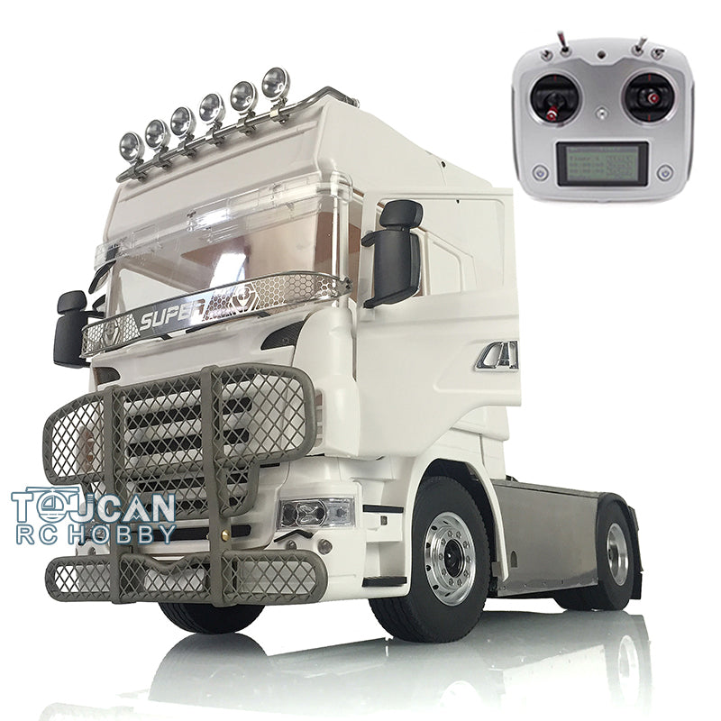 LESU 1/14 Scale 4*4 Metal Chassis Bumper Horn ESC Cabin Tractor Truck Model W/ Motor Sound & Battery & Radio System & Charger