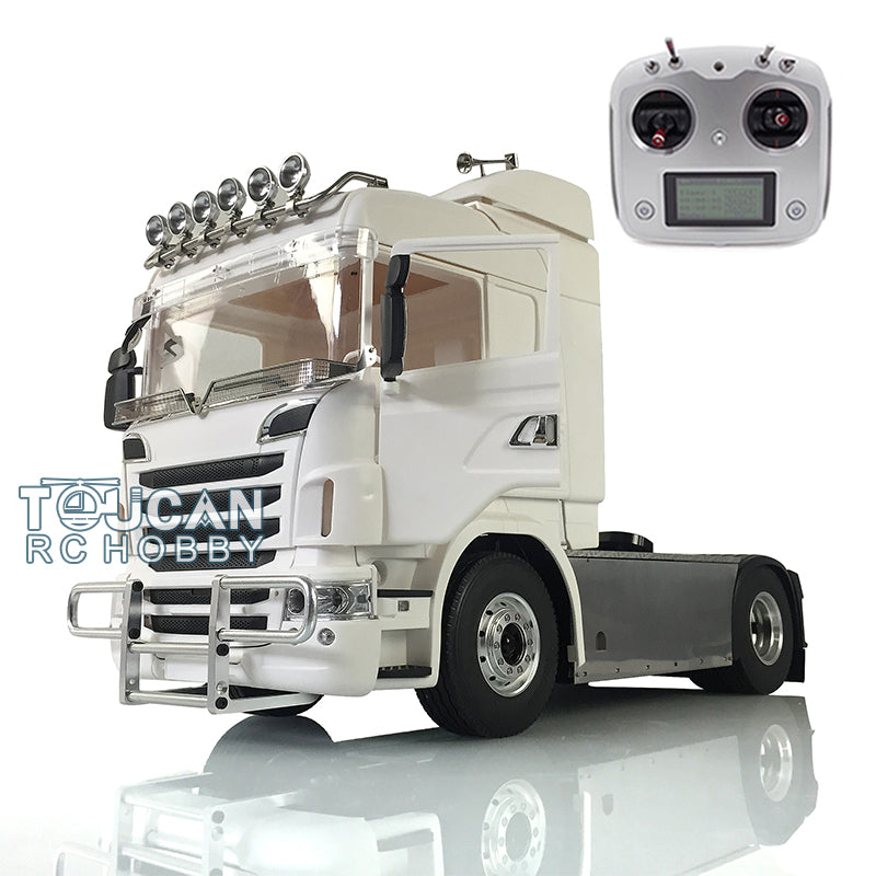 1/14 Scale Metal 4*4 LESU Chassis Cabin Remote Controlled Tractor Truck Bumper Model Sound & Battery & Radio System & Charger