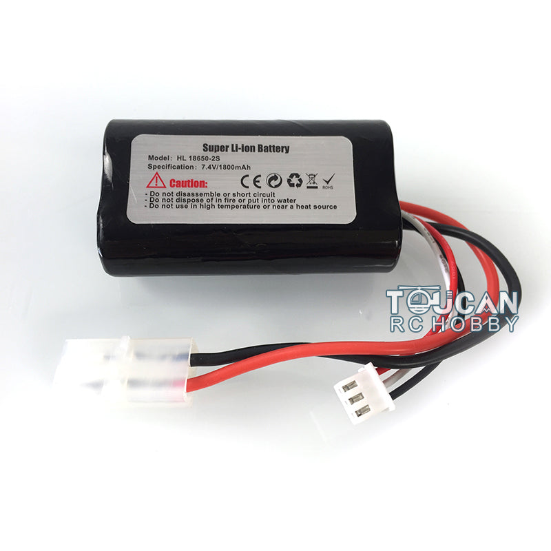 US Stock 2S 7.4V 1800mah Liion Battery Balanced Original for HengLong 1/16 Scale RC Tanks Remote Control Model