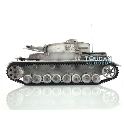 2.4G Henglong 1/16 7.0 RC Tank Panzer IV F Remote Control Tank 3858 w/ 360Degrees Rotating Turret Steel Gearbox FPV Camera BB Shooting