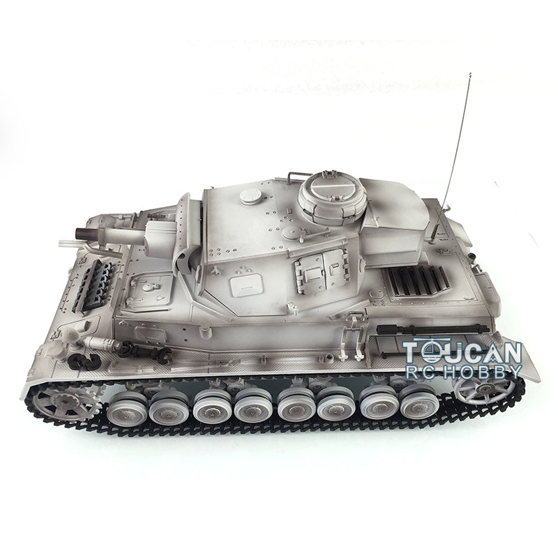 2.4G Henglong 1/16 7.0 RC Tank Panzer IV F Remote Control Tank 3858 w/ 360Degrees Rotating Turret Steel Gearbox FPV Camera BB Shooting