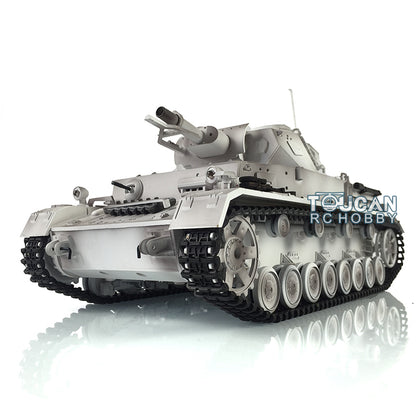 Henglong 1/16 7.0 Radio Control Tank Plastic German Panzer IV F 3858 RTR RC Tank w/ 360Degrees Rotating Turret Sound Effect IR Battle