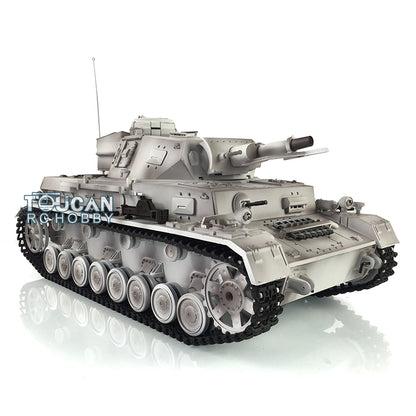 Henglong 1/16 7.0 Radio Control Tank Plastic German Panzer IV F 3858 RTR RC Tank w/ 360Degrees Rotating Turret Sound Effect IR Battle