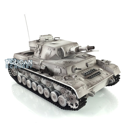 2.4G Henglong 1/16 7.0 RC Tank Panzer IV F Remote Control Tank 3858 w/ 360Degrees Rotating Turret Steel Gearbox FPV Camera BB Shooting