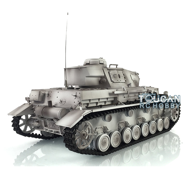 2.4G Henglong 1/16 7.0 RC Tank Panzer IV F Remote Control Tank 3858 w/ 360Degrees Rotating Turret Steel Gearbox FPV Camera BB Shooting