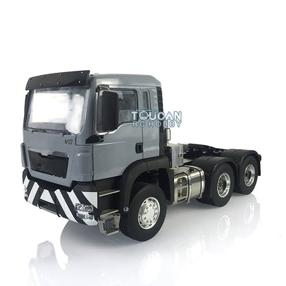 LESU RC 1/14 Metal 6*4 Axles Chassis TGX Tractor Truck DIY Painted Car Light & Sound System & Battery & Radio System & Charger Kit