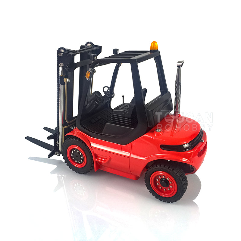 In Stock LESU 1/14 RC Lind Hydraulic Forklift Transfer Car Painted RTR Truck Motor Light Battery Radio System Remote Control Vehicles