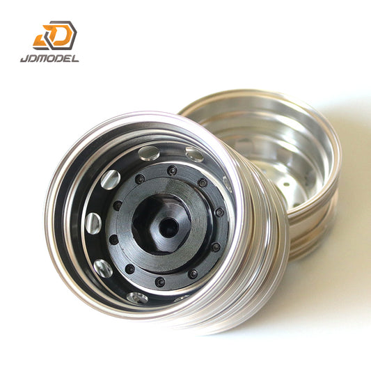 JDMODEL Rear Wheel Metal Hubs Universal Spare Parts for Building Customized LESU Dump Tractor Truck Cars 1/14 for Tamiya RC Model