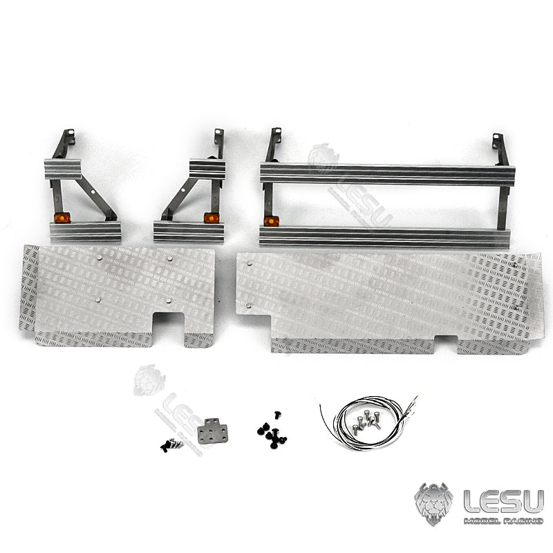 LESU 1/14 Plastic Urea Tank Metal Exhaust Tank Pipe Pedals Lights Toolbox Ladder for RC Tractor Truck F16 FH16 FH12 TAMIIYA