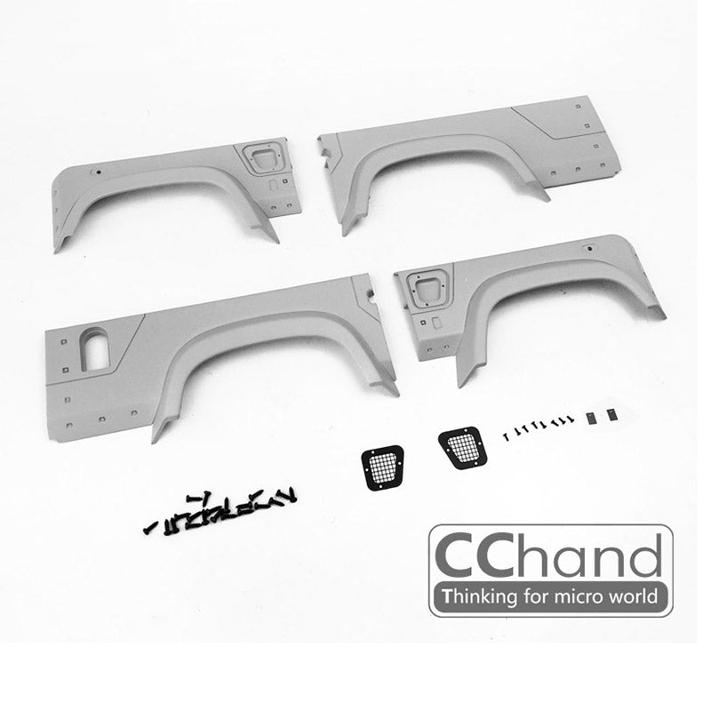CC Hand Plastic KAHN Wheel Eyebrow for RC4WD 1/10 Scale RC Off-road Rock Crawler Car G2-D90 Lan Rovar Defender DIY Parts