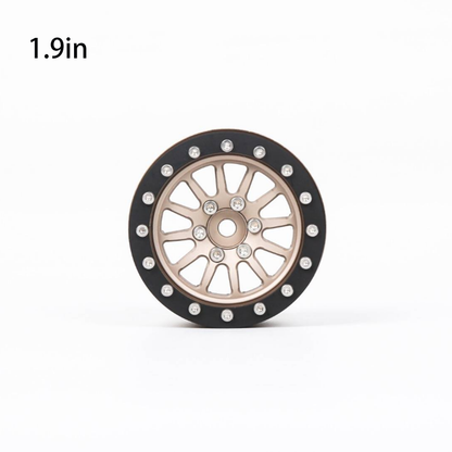 EG Aluminum Alloy 1.9Inch 2.2Inch Wheel Hubs for 1/8 1/10 RC Crawler Car Model Accessories Replacement Parts One Pair Black