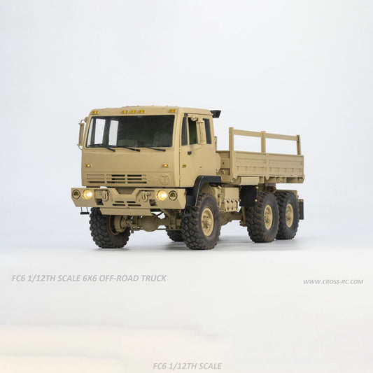 Cross RC FC6 1:12 Remote Control Military Truck Model Cars 6WD Off-road Two-speed Transmission Unpainted Unassembled Vehicle