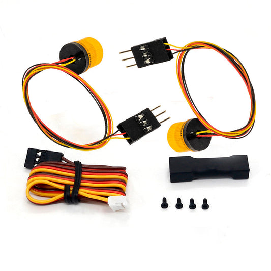 JDM 1/14 LED Rotating Lamps Roof Light for RC Hydraulic Machine Engineering Vehicle Cars Remote Controlled Excavator Loaders