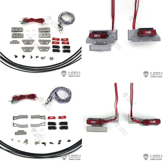Plastic Taillight LED Lamp for LESU 1/14 Radio Control Flatbed Tractor Truck Flat-bed RC Car Model TAMIYA Replacement Parts
