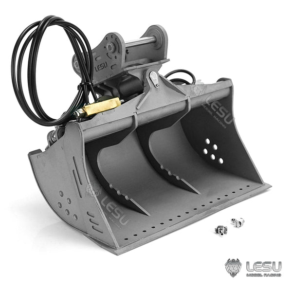TOUCAN RC HOBBY Metal Claw Ripper Bucket Digging Compactor for 1/14 RC LESU 374F Hydraulic Excavator Remote Control Construction Vehicles