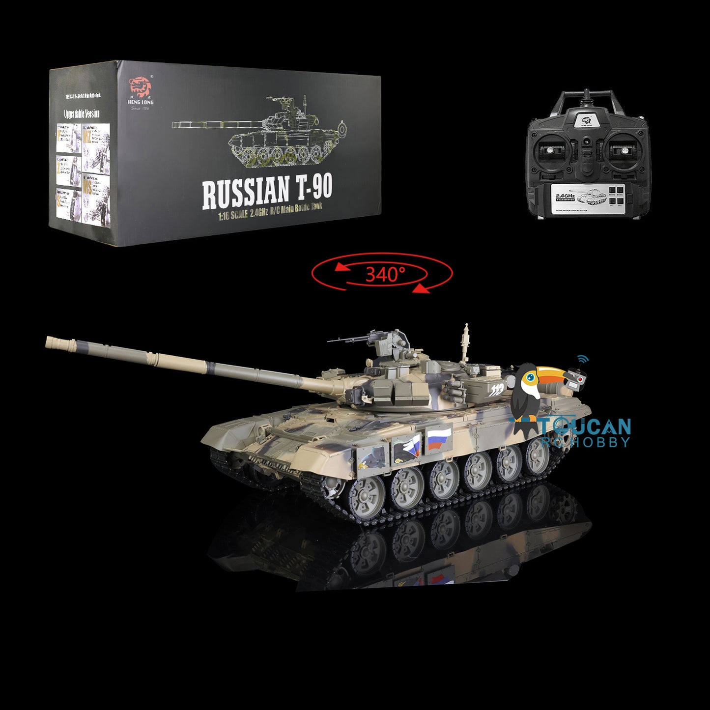 2 4Ghz Henglong 1 16 Scale 7 0 Plastic Ver Russian T90 RTR RC Tank 393 2-4ghz-henglong-1-16-scale-7-0-plastic-ver-russian-t90-rtr-rc-tank-393