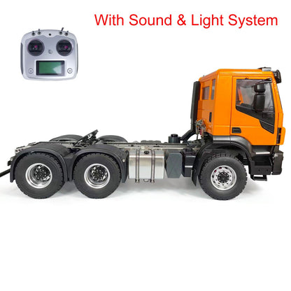 1/14 6x4 RC Tractor Trucks Remote Controlled 2-Speed Transmission Toy Car Metal Chassis PNP Version DIY Hobby Model