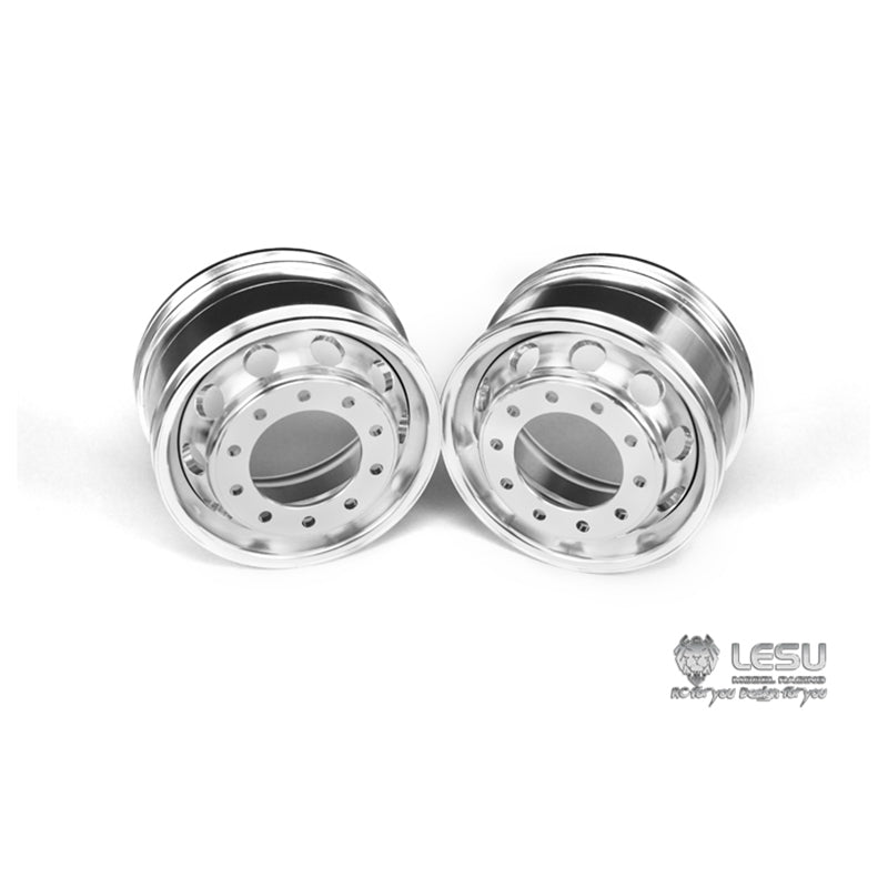 LESU Metal Front Unpowered Wheel Hub A Spare Part Rubber Tires for 1/14 Tamiiya Model RC Tractor Truck MAN Scainia Benzs Dumper