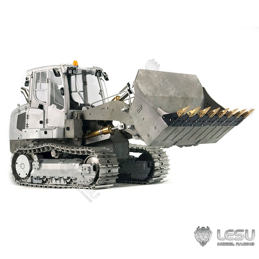 BEST SELLING In Stock LESU 1/14 Liebhe 636 Loader Metal Hydraulic Tracked RC Truck With Lights Sound Radio Control System 2Channels Valve