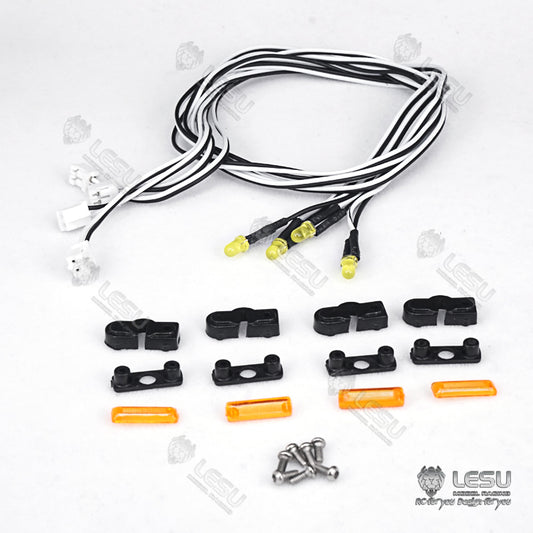 US Stock LESU Side Skirts Light LED Lamp Spare Part for 1/14 DIY Tractor Truck Trailer Radio Controlled Car Model Accessory Parts