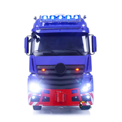 1/14 LESU 8X8 RC Tractor Truck 3-speed Transmission Remote Controlled Car Model W/ Equipment Rack Decorative Air Conditioner
