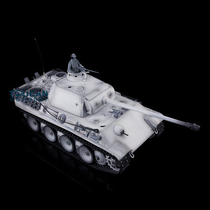 Henglong 1/16 7.0 RC Tank German Panther G Upgraded 3879 w/ FPV 360Degrees Rotating Turret Engine Effect Smoking Metal Tracks Sproket