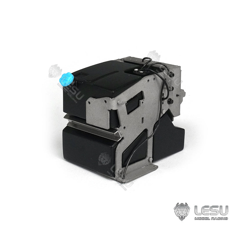 Plastic Urea Tank Metal Exhaust Tank Battery Box for LESU FE VM 1/14 RC Tractor Truck Remote Control Car Model