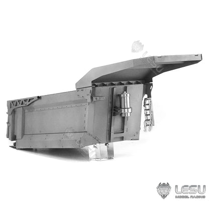 8*8 LESU Metal Unpainted Bucket Car Hopper Accessory Part for 1/14 Radio Controlled Front Hydraulic Dumper DIY TAMIYE Truck Model