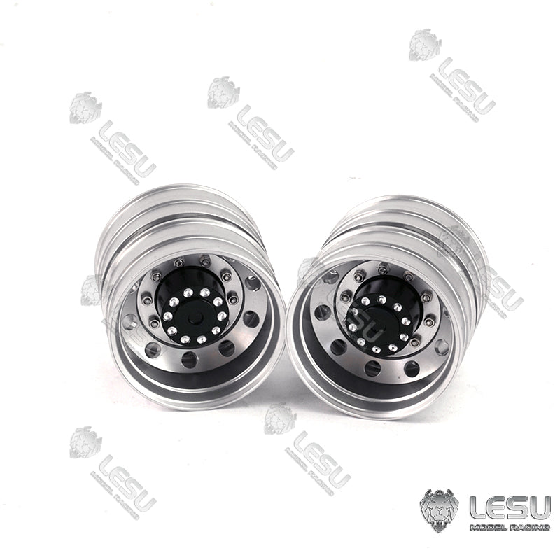 US STOCK LESU Metal Spare Parts Rear Double Wheel Hub DIY Suitable for RC Tractor Truck Trailer 1/16 Radio Controlled Dumper Model