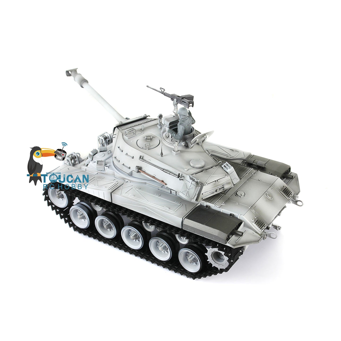 Henglong 1/16 RC Tank Plastic Walker Bulldog 3839 Remote Control Tank w/ 360Degrees Rotating Turret Steel Gearbox FPV System