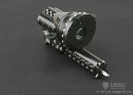 Boîte 2 vitesses LESU 1/28 - 1/42 avec moteur installé Boîte 2 vitesses LESU 1/28 - 1/42 avec moteur installé