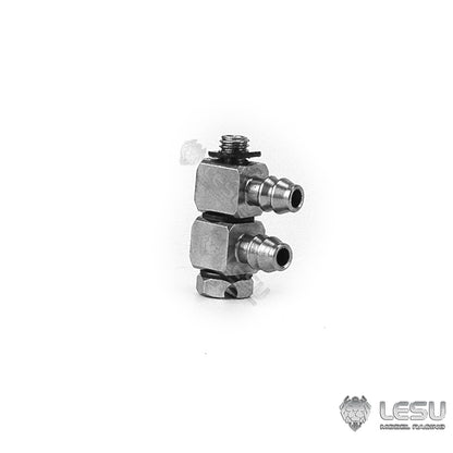 LESU M3 Metal Conjoined Stainless Steel Curved Nozzle for 1/14 Scale RC Dumper Truck TAMIYA Radio Controlled Excavator Dingging Car Electric Loader