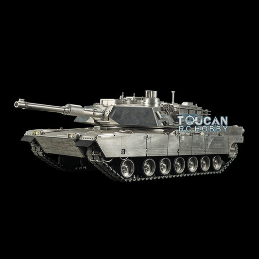 1239MM Henglong 1/8 Scale Full Metal USA M1A2 Abrams RTR RC Tank 3918 360Degrees Turret Smoke Unit Barrel Recoil Battery Sound